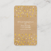 Carte De Visite Golden Hearts Confetti (Dos)