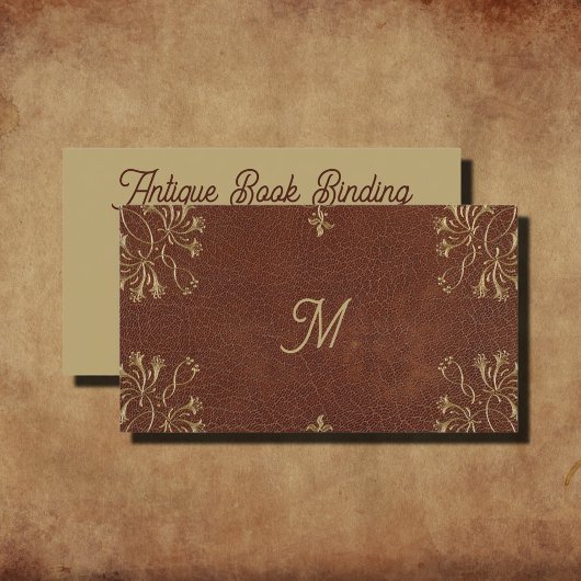 Carte De Visite Golden Honeysuckings en cuir look