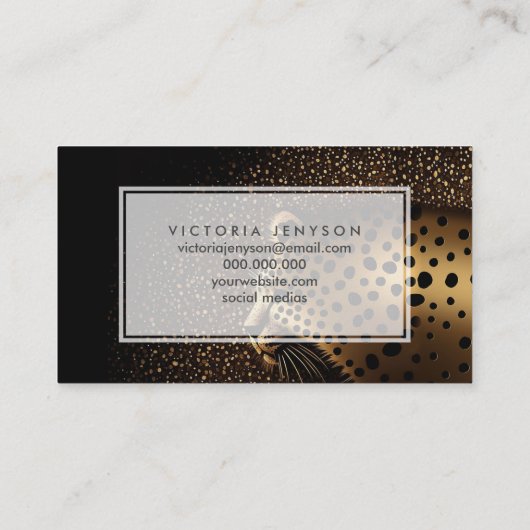 Carte De Visite Golden Jaguar Pattern           (Dos)