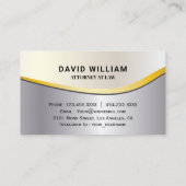 Carte De Visite Golden Justice Scale Avocat Procureur Silver (Dos)