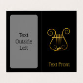 Carte De Visite Golden lyre (Extérieur déplié)