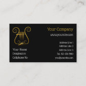 Carte De Visite Golden lyre (Devant)