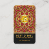 Carte De Visite Golden Mandala Soigner l'amour Yoga (Devant)