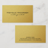 Carte De Visite Golden minimaliste (Devant / Derrière)
