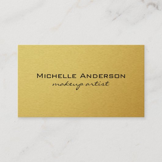 Carte De Visite Golden minimaliste (Devant)
