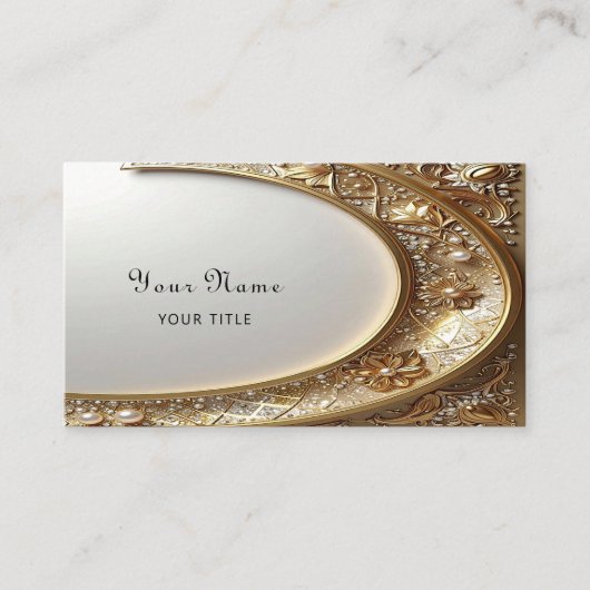 Carte De Visite Golden Ornate Frame Business Card (Devant)