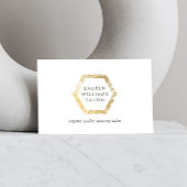 Carte De Visite Golden Palms Spray Tanning Salon Logo sur White