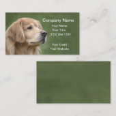Carte De Visite Golden retriever en plan rapproché (Devant / Derrière)