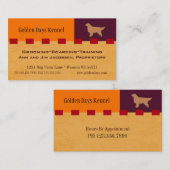 Carte De Visite Golden retriever ou d'autres services de chien (Devant / Derrière)
