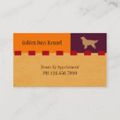 Carte De Visite Golden retriever ou d'autres services de chien (Dos)