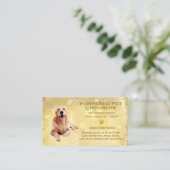 Carte De Visite Golden Retriever Pet Groomer Spa (Debout devant)