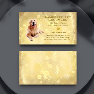 Carte De Visite Golden Retriever Pet Groomer Spa