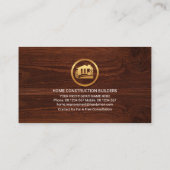 Carte De Visite Golden Saw Handyman Outils Timbre (Dos)