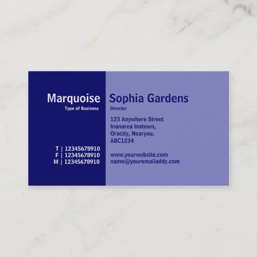 Carte De Visite Golden Section 09 (Devant)