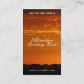 Carte de visite Golden Skies (Dos)