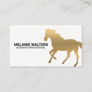 Carte De Visite Golden Stallion en marche