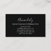 Carte De Visite Golden Strokes Beauty Shop Blush Abstrait (Dos)