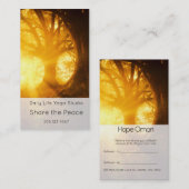 Carte De Visite Golden Sunrise Méditation Yoga Référence (Devant / Derrière)