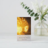 Carte De Visite Golden Sunrise Méditation Yoga Référence (Debout devant)