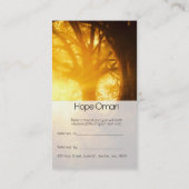 Carte De Visite Golden Sunrise Méditation Yoga Référence (Dos)