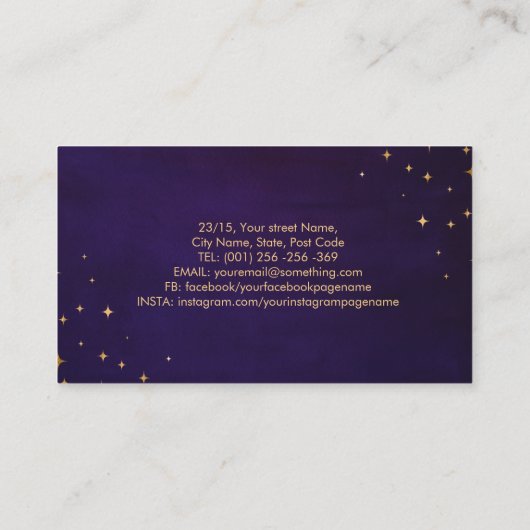 Carte De Visite Golden Triskele - Triple Moon (Dos)