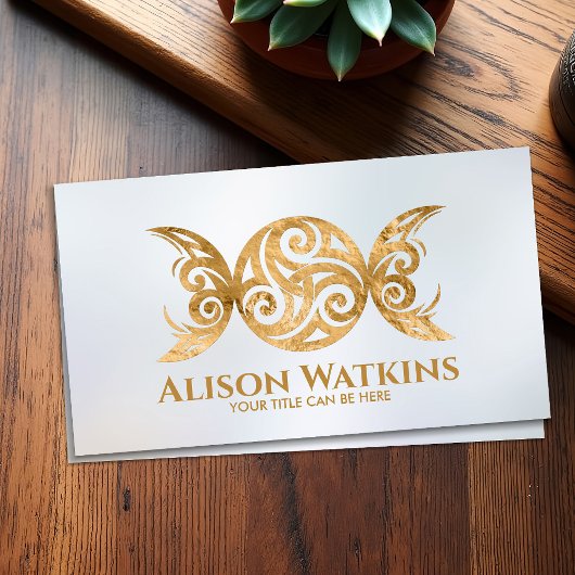 Carte De Visite Golden Triskele - Triple Moon