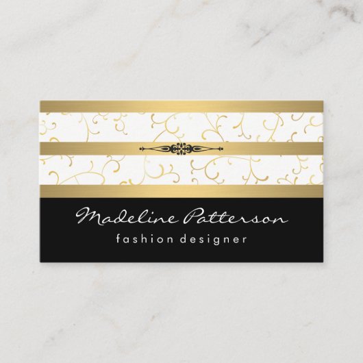 Carte De Visite Golden Vines Luxe Classic (Devant)