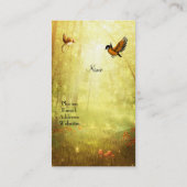 Carte de visite Golden Woodland Bird (Dos)