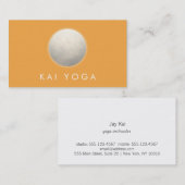 Carte De Visite Golden Yellow Circle Glow Wellistic (Devant / Derrière)