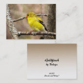 Carte De Visite Goldfinch ATC (Devant / Derrière)