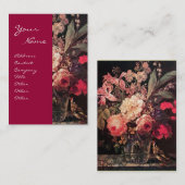 CARTE DE VISITE GOLDFINCH, ROSES ROSES ROSES ROSES ET BOUTEILLE (Devant / Derrière)