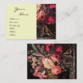 CARTE DE VISITE GOLDFINCH, ROSES ROSES ROSES ROSES ET BOUTEILLE (Devant / Derrière)