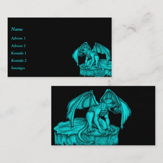 Carte de visite Golem Gargoyle (Devant / Derrière)