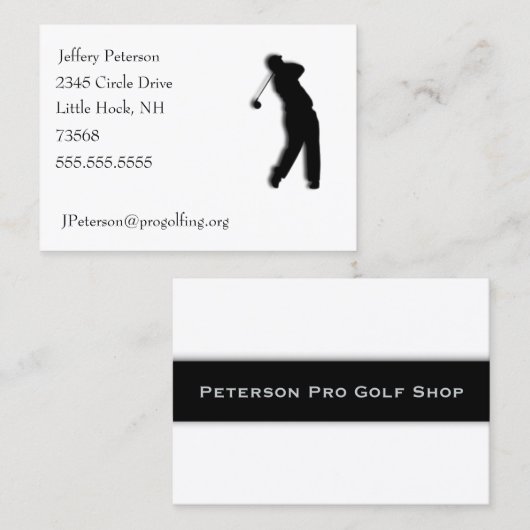 Carte De Visite Golf (Devant / Derrière)