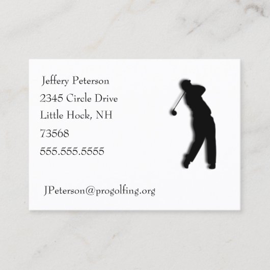 Carte De Visite Golf (Devant)