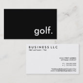 Carte De Visite golf. (Devant / Derrière)