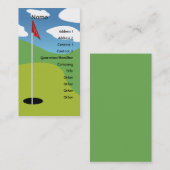 Carte De Visite Golf - affaires (Devant / Derrière)