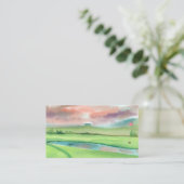 Carte De Visite Golf aquarelle (Debout devant)