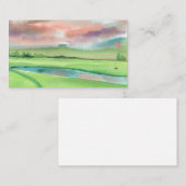 Carte De Visite Golf aquarelle (Devant / Derrière)