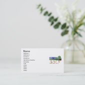 Carte De Visite Golf avec des T-shirts et des cadeaux de chariots (Debout devant)