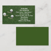 Carte De Visite Golf avec nom pour golfeur  (Devant / Derrière)