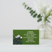 Carte De Visite Golf avec nom pour golfeur  (Debout devant)