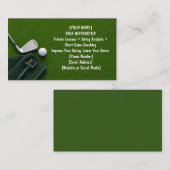 Carte De Visite Golf avec nom pour golfeur  (Devant / Derrière)