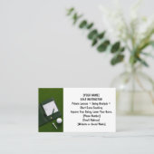Carte De Visite Golf avec nom pour golfeur  (Debout devant)