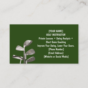 Carte De Visite Golf avec nom pour golfeur