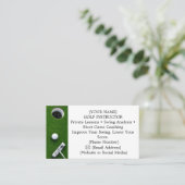 Carte De Visite Golf avec nom pour golfeur  (Debout devant)