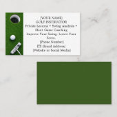 Carte De Visite Golf avec nom pour golfeur  (Devant / Derrière)