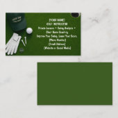 Carte De Visite Golf avec nom pour golfeur  (Devant / Derrière)