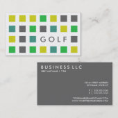 Carte De Visite GOLF (carrés modernes) (Devant / Derrière)
