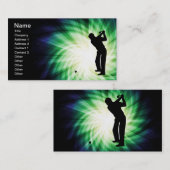 Carte De Visite Golf cool Green (Devant / Derrière)